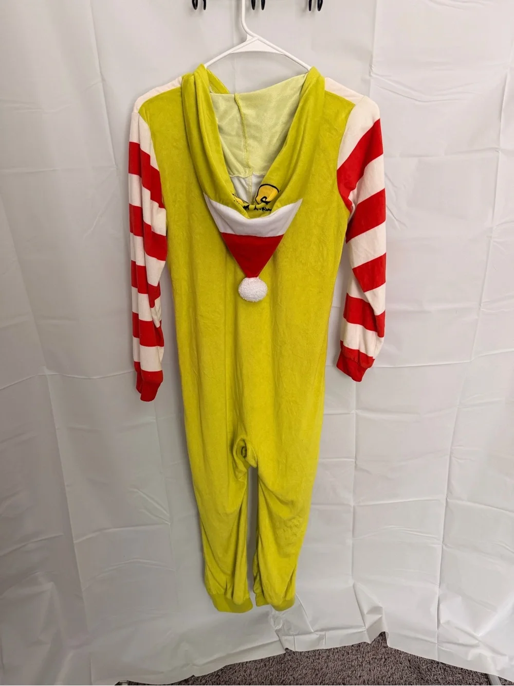 Dr. Seuss Grinch Green Red White Hooded Kids Sleep Sack Pajamas